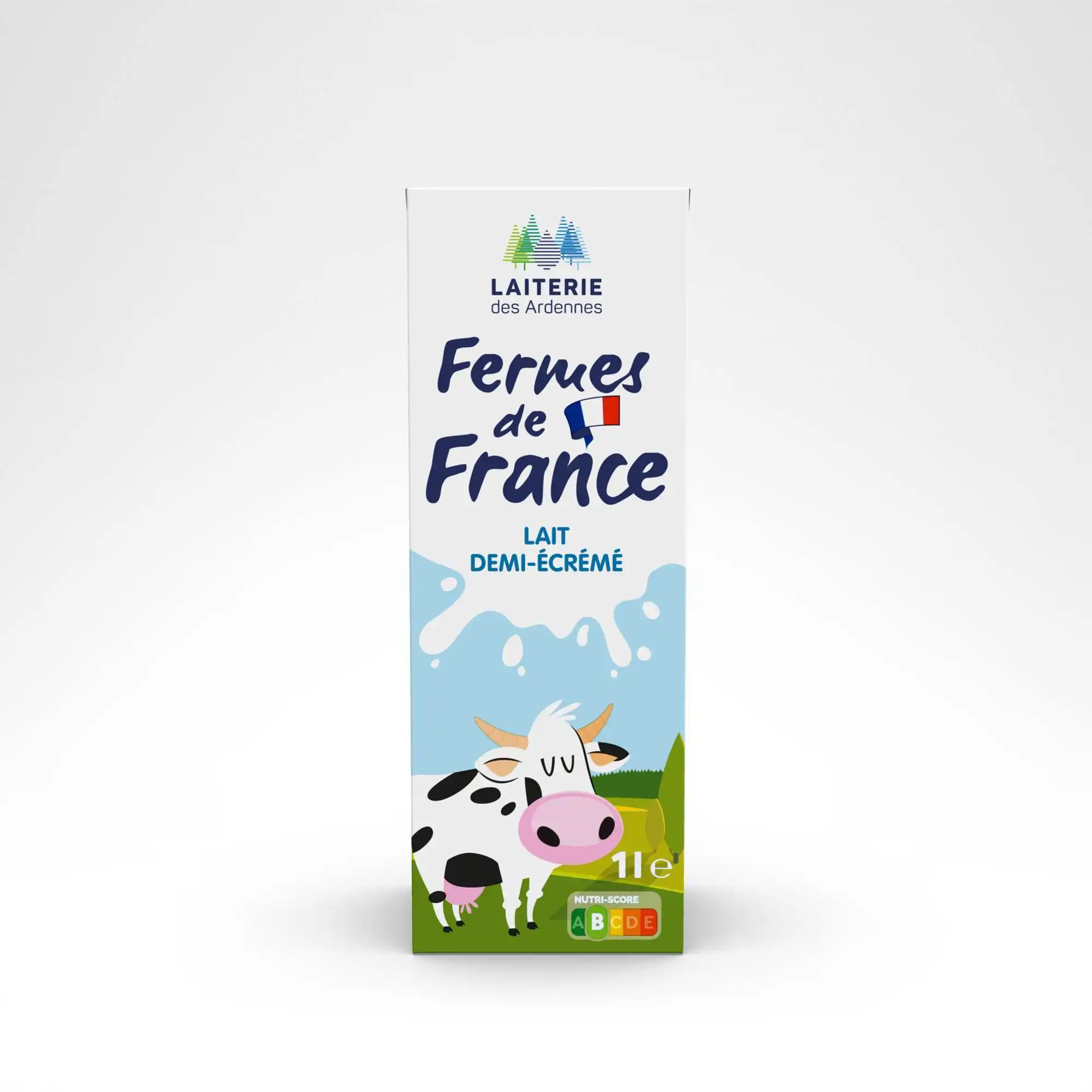 Fermes de France semi-skimmed milk